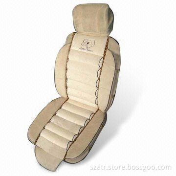 Car Seat Cushion with Embroidered Logo, Made of Velvet, Available in Various Colors